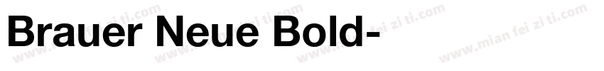 Brauer Neue Bold字体转换